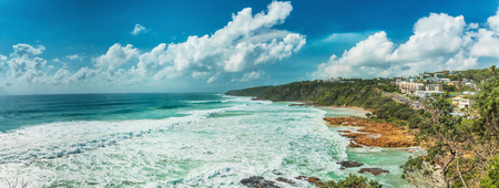 A sunny day at Coolum Beach on Queensland's Sunshine Coast in Australiaの写真素材