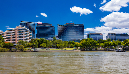 BRISBANE, AUS - DEC 29 2018: Flight Centre headquarters and new Emporium Hotel buildings at South Bank, Queensland, Brisbane, Australia.のeditorial素材