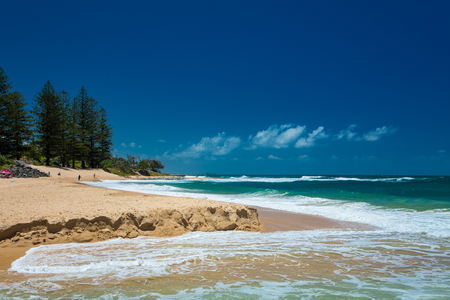 Hot sunny day at Moffat Beach Calundra, Queensland, Australia, 2018の写真素材