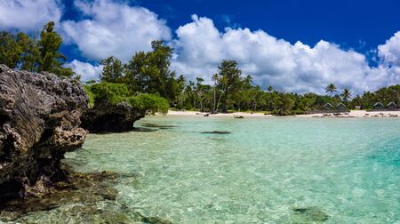 Eton Beach on Efate Island, Vanuatu, near Port Vila - famous beach on the east coastの写真素材