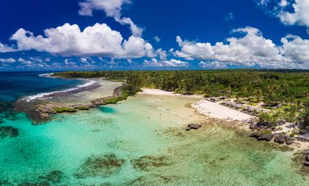 Eton Beach on Efate Island, Vanuatu, near Port Vila - famous beach on the east coastの写真素材