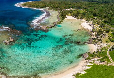 Eton Beach on Efate Island, Vanuatu, near Port Vila - famous beach on the east coastの写真素材