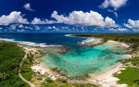 Eton Beach on Efate Island, Vanuatu, near Port Vila - famous beach on the east coastの写真素材