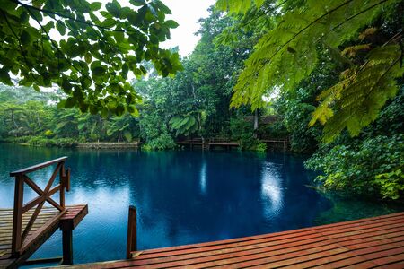 Nanda Blue Hole, Espiritu Santo, Vanuatu, near Luganvilleの写真素材