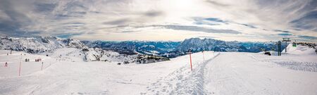 Tauplitz Alm close to Bad Mitterndorf in Styria, Austria, in winter.の写真素材