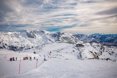 Tauplitz Alm close to Bad Mitterndorf in Styria, Austria, in winter.の写真素材