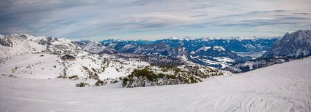 Tauplitz Alm close to Bad Mitterndorf in Styria, Austria, in winter.の写真素材