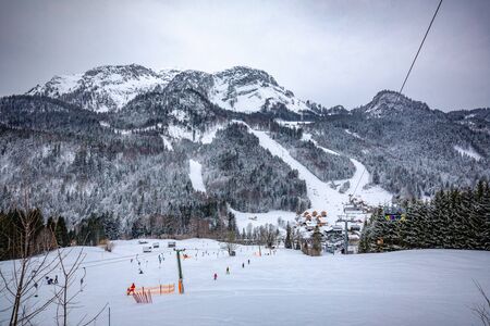 Ski resort Loser â Altaussee.の写真素材