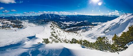Tauplitz Alm close to Bad Mitterndorf in Styria, Austria, in winter.の写真素材