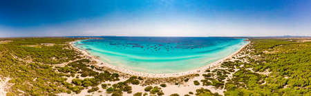 Summer on Majorca Es Trenc ses Arenes beach in Balearic Islands, Spainの写真素材