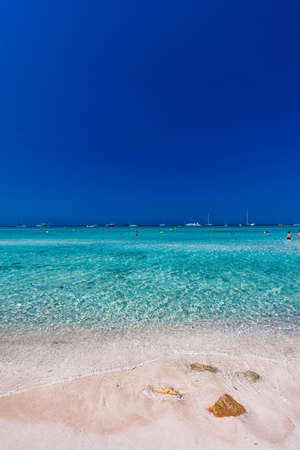 Summer on Majorca Es Trenc ses Arenes beach in Balearic Islands, Spainの写真素材