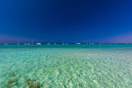 Summer on Majorca Es Trenc ses Arenes beach in Balearic Islands, Spainの写真素材