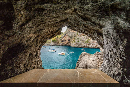Torrent de Pareis - deepest canyon amd anazing mountains of Mallorca island, Spainの写真素材