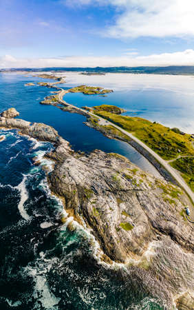 Atlantic Ocean Road -Atlanterhavsveien - Norwegian Construction of the Century, Norwayの写真素材