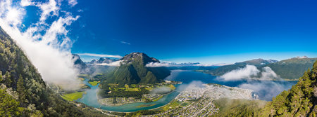 Rampestreken in Andalsnes, Norway. A famous tourist track and viewpoint.