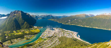 Rampestreken in Andalsnes, Norway. A famous tourist track and viewpoint.の写真素材