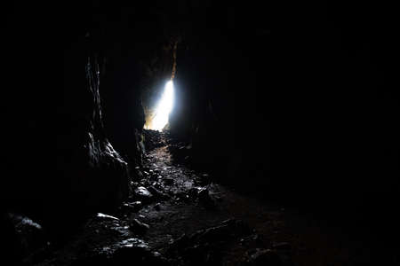 Freely accessible Bremsneshula Cave, Averoy, Norwayの写真素材