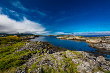 Atlantic Ocean Road -Atlanterhavsveien - Norwegian Construction of the Century, Norwayの写真素材