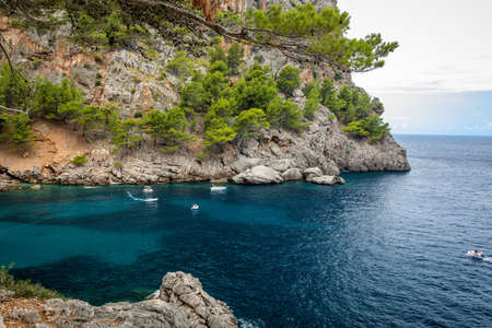 Torrent de Pareis - deepest canyon amd anazing mountains of Mallorca island, Spainの写真素材