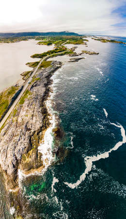 Atlantic Ocean Road -Atlanterhavsveien - Norwegian Construction of the Century, Norwayの写真素材