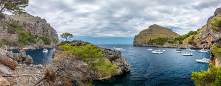 Torrent de Pareis - deepest canyon amd anazing mountains of Mallorca island, Spainの写真素材