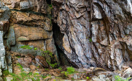 Freely accessible Bremsneshula Cave, Averoy, Norwayの写真素材