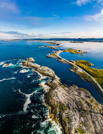 Atlantic Ocean Road -Atlanterhavsveien - Norwegian Construction of the Century, Norwayの写真素材