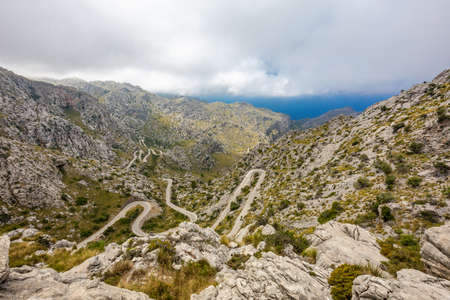 Torrent de Pareis - deepest canyon amd anazing mountains of Mallorca island, Spainの写真素材