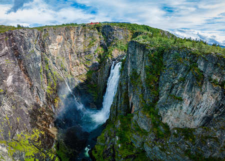 Voringfossen, Norway, the largest waterfall in the country, panoramaの写真素材