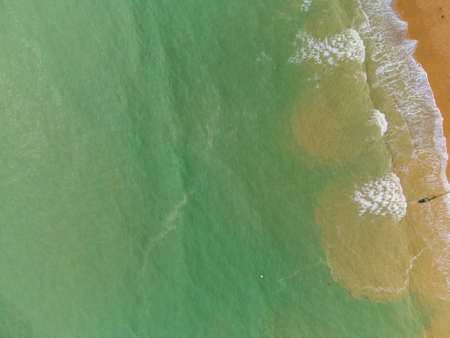 Brighton Pier, UK - Aerial panoramic view on sunny dayの写真素材