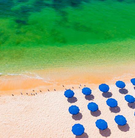 Aerial drone views of Praia da Marinha and Malhada do Baraco - beaches in Algarve, Portugalの写真素材