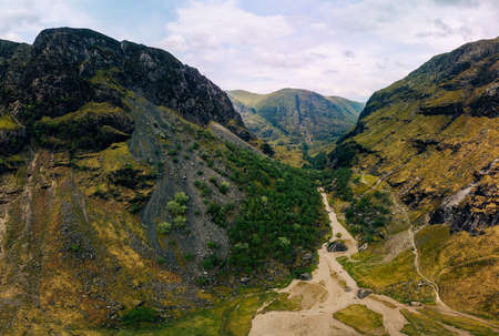 Hidden Valley view in the Scottish Highlands, UKの写真素材