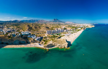 Summer beach Platja del ParadÃ­s near Villajoyosa, Spainの写真素材