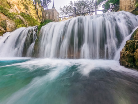 Waterfalls Les Fonts d`Algar near Benidorm, Spainの写真素材