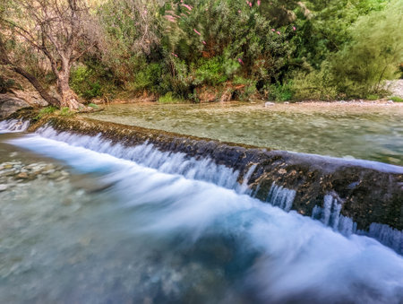 Waterfalls Les Fonts d`Algar near Benidorm, Spainの写真素材