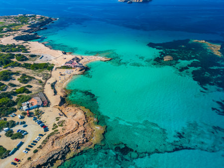 Platges de Comte, North Ibiza, Baleares, the most amazing beach on the islandの写真素材