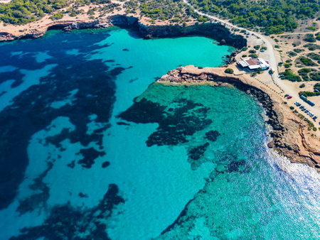 Platges de Comte, North Ibiza, Baleares, the most amazing beach on the islandの写真素材