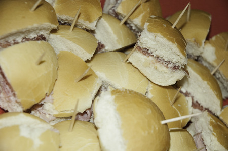 Whit ham sandwichの写真素材