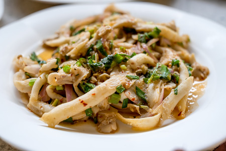 Vegetarian Spicy minced mushroomsの写真素材