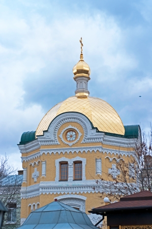 Sergius church in Kiev-Pechersk Lavra, Kiev, Ukraineの写真素材
