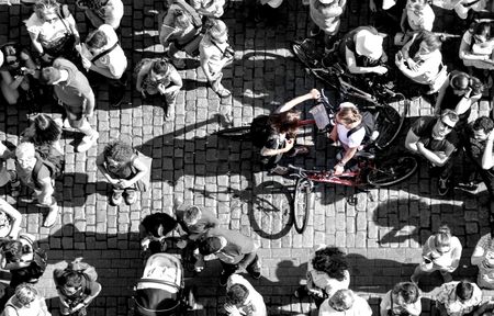 a view on czech daily life on a clear dayのeditorial素材