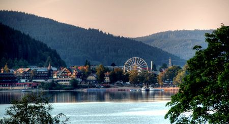 French rural landscape in mountain area with dramatic skiesの写真素材