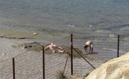 Everyday life at the island Crete in Greece in the summerの写真素材