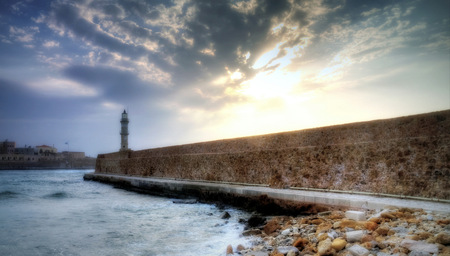 A scene from the island Crete in Greece in summertimeの写真素材