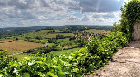 Various colors in a French landscape in summertimeの写真素材