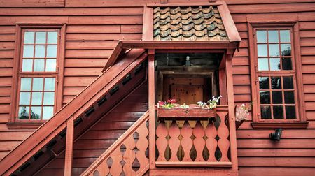 Rough nature in Norwegian landscape in the summerの写真素材