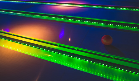 Colorful bowling evening in Amsterdam, The Netherlandsの写真素材