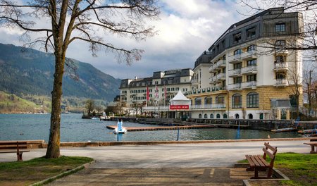 Austrian architecture in holiday resort in Austriaのeditorial素材