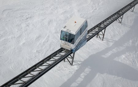 Lift in austrian ski resort in the Alps, Austriaのeditorial素材