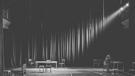 Interior of dutch theater in Amsterdam, the Netherlandsの写真素材